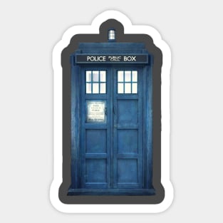 Old Blue Tardis Sticker